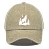 Howling Wolf Snapback Mesh Cap Forest Wolf Trucker Cap Solid Color Non-Stretch Fabric Adjustable Baseball Hat For Women & Men