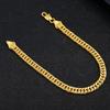 18K Gold Plated Men's 6mm Double Strand Metal Bracelet - Unisex Handmade Jewelry