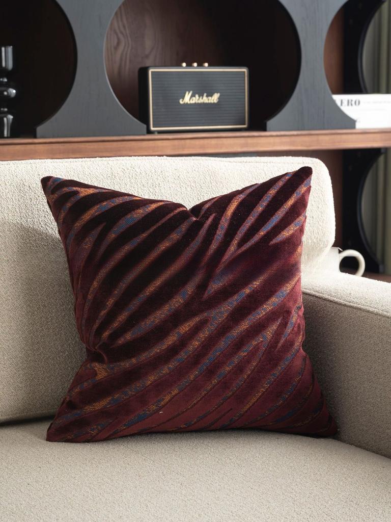 45x45cm Jacquard Light Luxury Geometric Pattern Pillow Bed Cushion Cover Modern Simple Bedroom Home Custom Pillow Cover