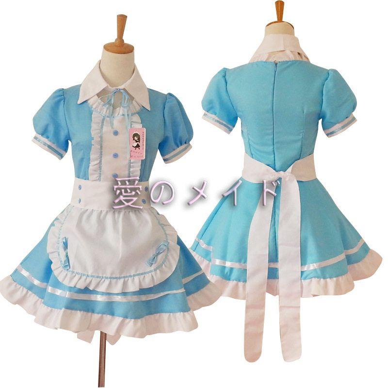 Light-Sound Maid Costume Cosplay Maid Restaurant Maid Anime Performance Costume Black and White Maid