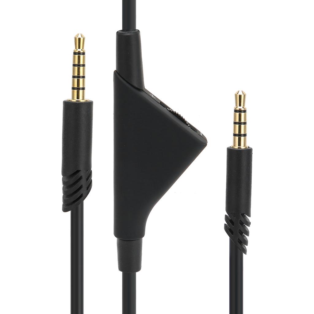 2M Headphone Cable Plug and Play Audio Line Volume Control for Logitech Astro A10 A30 A40