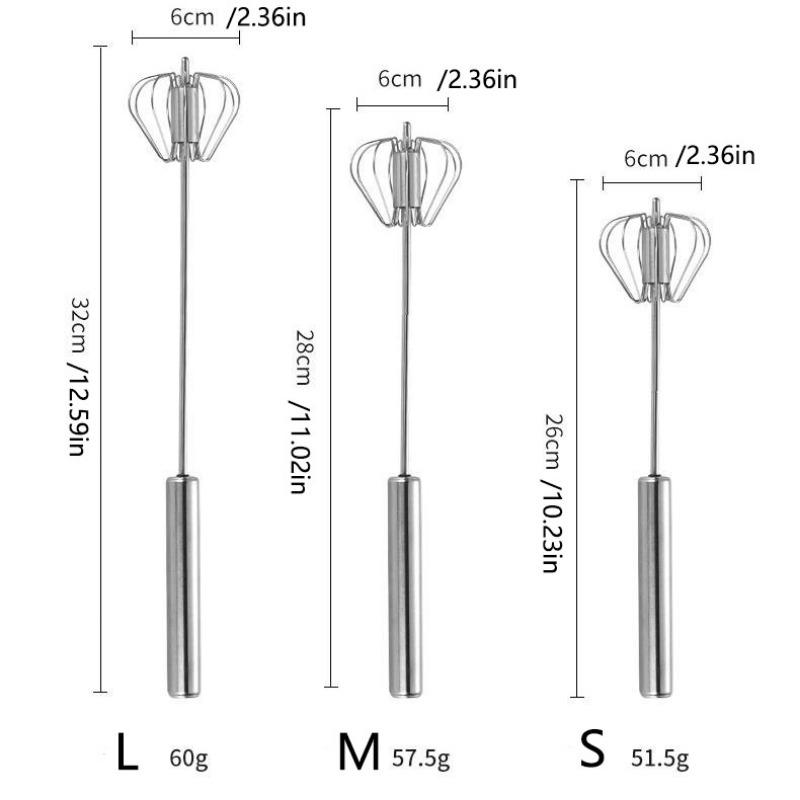 1PC Semi-automatic Egg Beater For Household Small Household Handheld Mini Multi-function Milk Beater Stainless Steel Hand Mixer