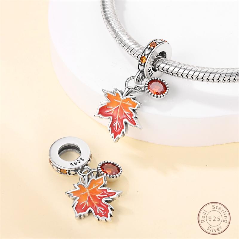 100% Koper Esdoornblad Sprankelende Zirkonia Bedeltjes 3 Mm Diy Vakantie Fijne Sieraden Cadeau Maken