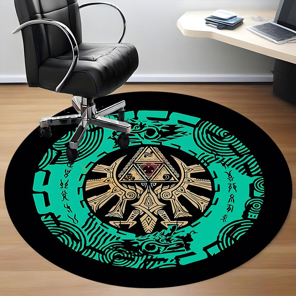 Legend of Zelda Office Round Area Rug,  Under Office Chairs Bedroom Living Room Home Decor A0908171