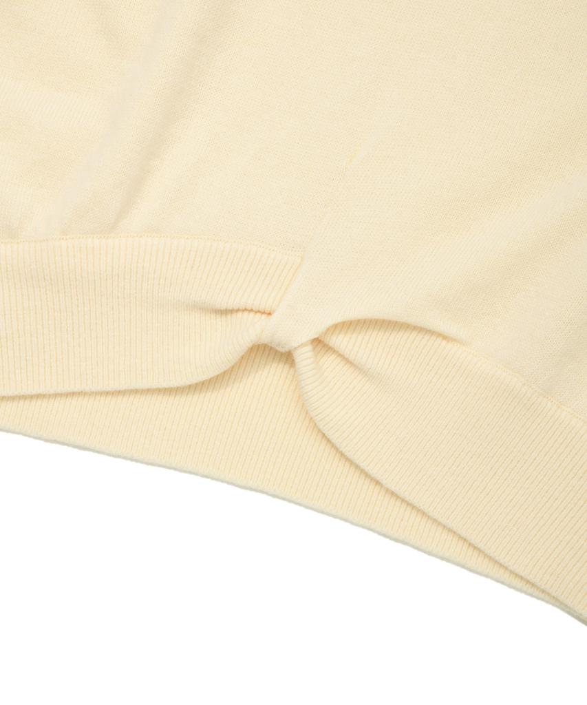 COVERNAT WOMAN Twist Wool Short Sleeve Knit Ivory