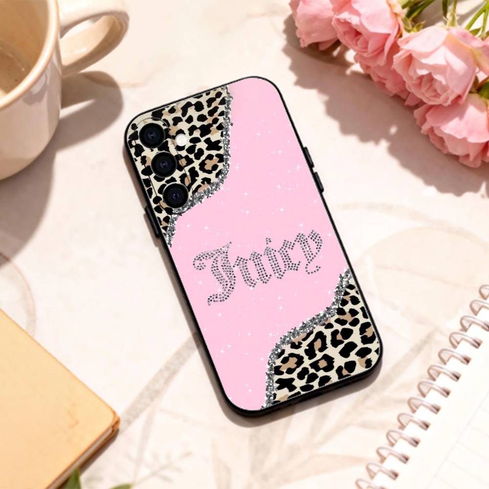 J-Juicy C-Couture L-Leopard   phone Case For Samsung Galaxy A73,A72,A71,A70,A53,A52,A51,Others Soft Black Shell Samsung a22 5g