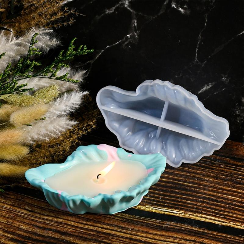 Creative Silicone Mold for Making Beautiful Shell Waved Plates and Scented Plaster Candle Holders Decoration