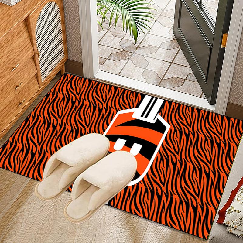 Bengals Team Logo Artwork Rug Office Carpet Non-Slip Mat, Chair Rug Floor Covering for Gaming, Bedroom, Living Room , Home Decor Christmas Gift