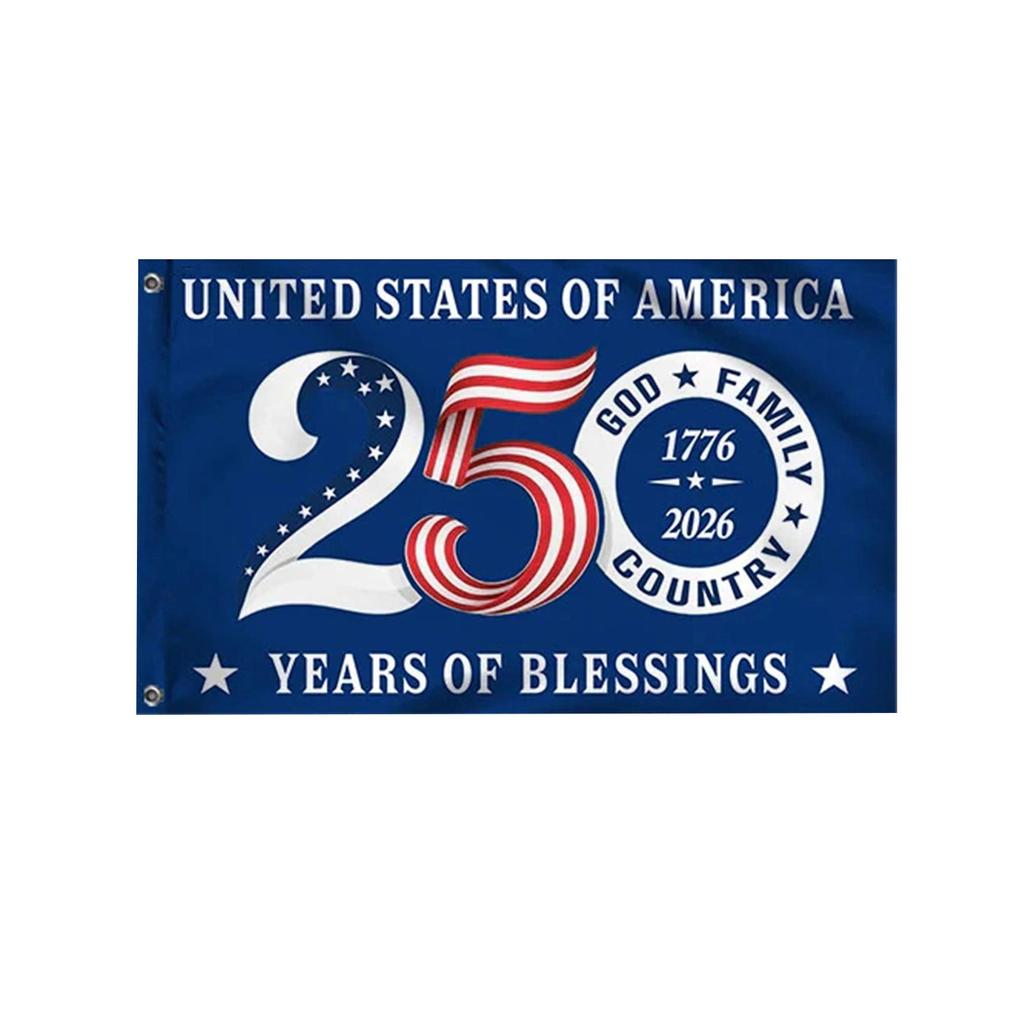 200th to 250th Anniversary Commemorative Flag Single Sided 60x90 Inches Durable Outdoor Decoration Historical American Symbol Banner