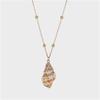 Conch Pendant Necklace for Women  Female Cowrie Summer Party Gift Zircon