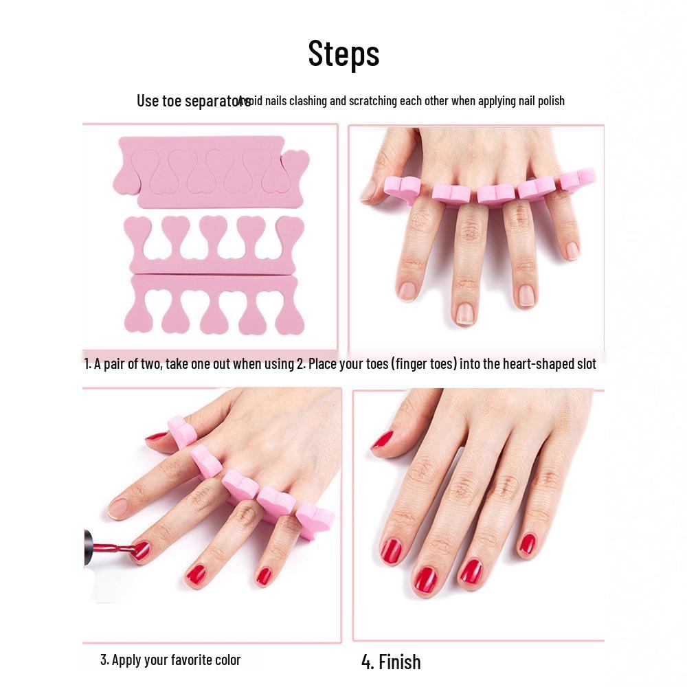 Herzförmiger EVA-Zehen- und Fingerabstandshalter für die Nagellackanwendung