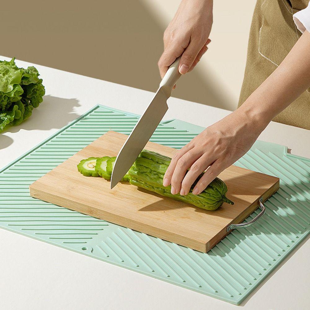 Anti-slip Silicone Draining Pad Thickened Cup Storage Pad Kitchen Accessory Placemats  Bathroom