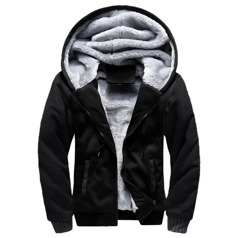 

Men s Winter Korean Version of The Hooded Jacket Youth Plus Size Padded Thickened Tops S