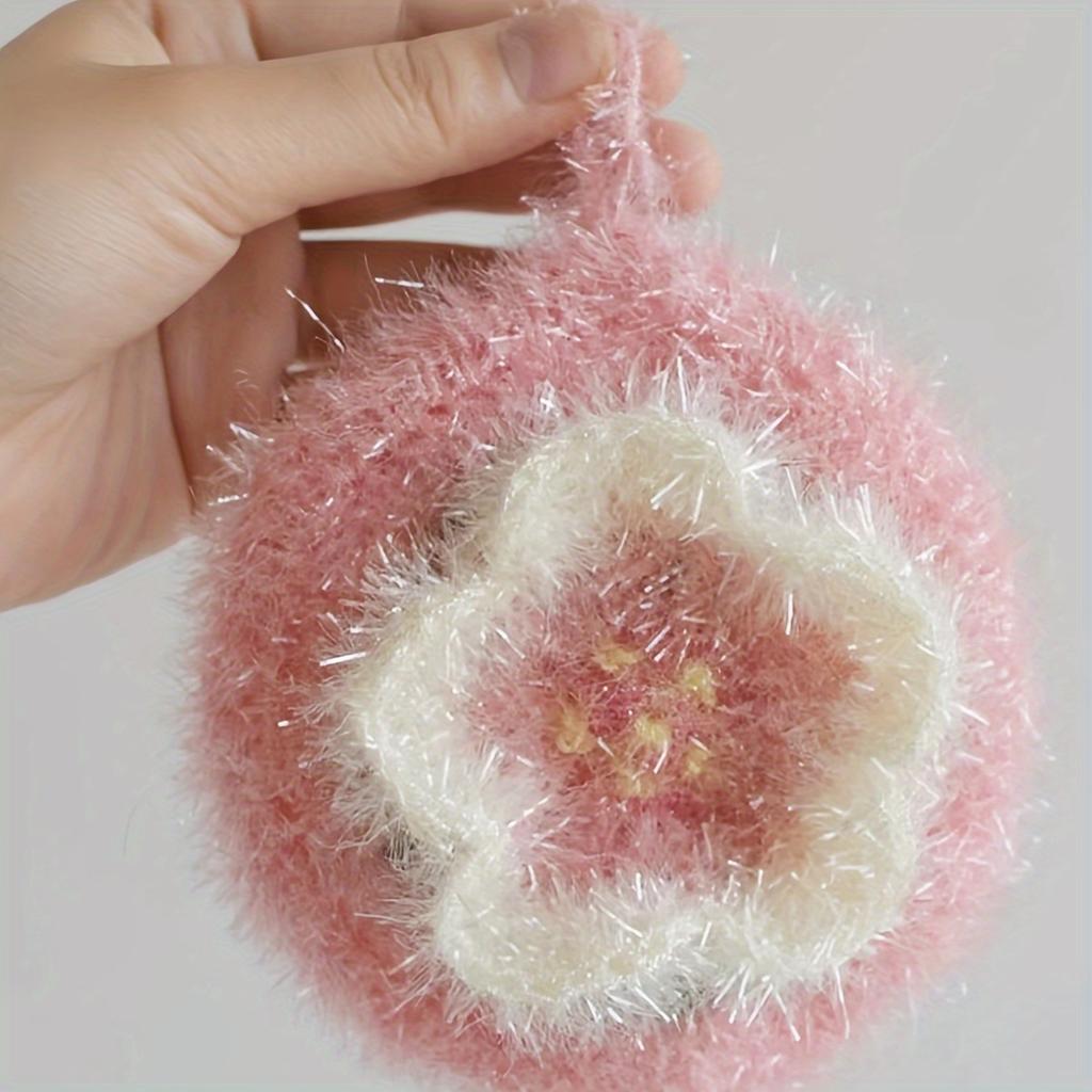 2pcs Sakura Design Cleaning Brush- Soft Non-Scratch, High Absorbency, Suitable for Bathroom, Kitchen Multi-Surfaces