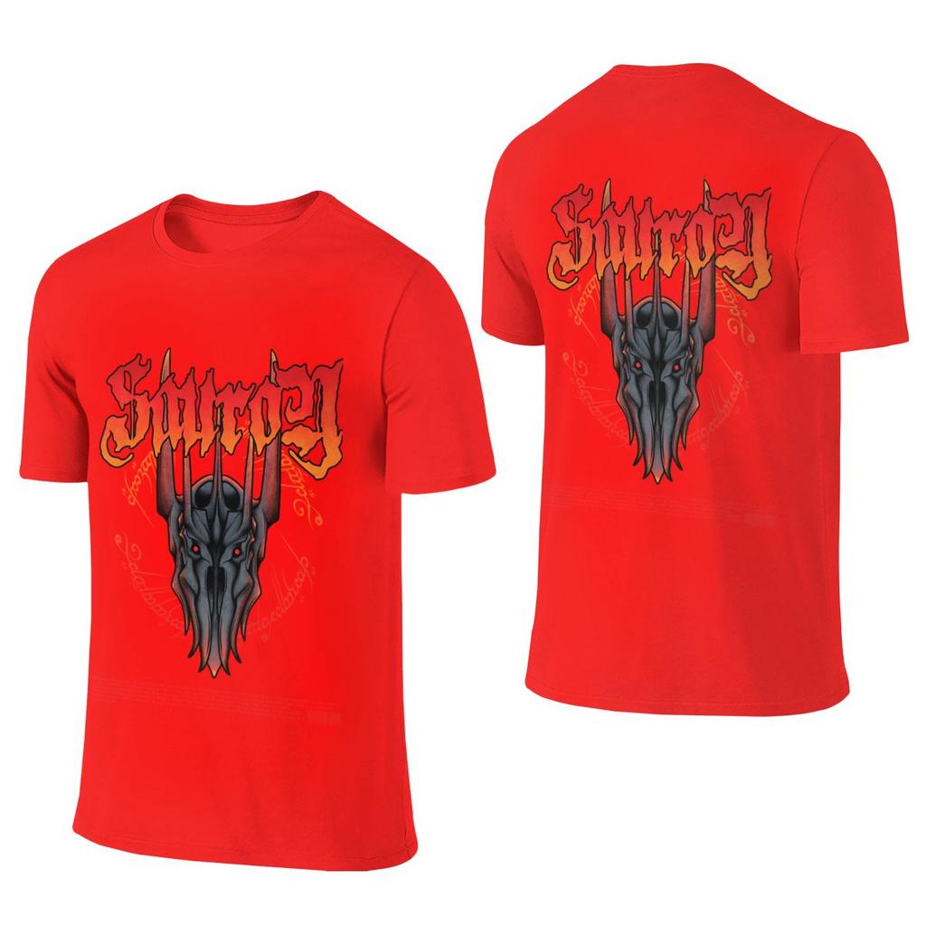 Sauron Metal Japanese Style Reversible Tshirt Loose Lazy Suitable For All Seasons Basic Tee