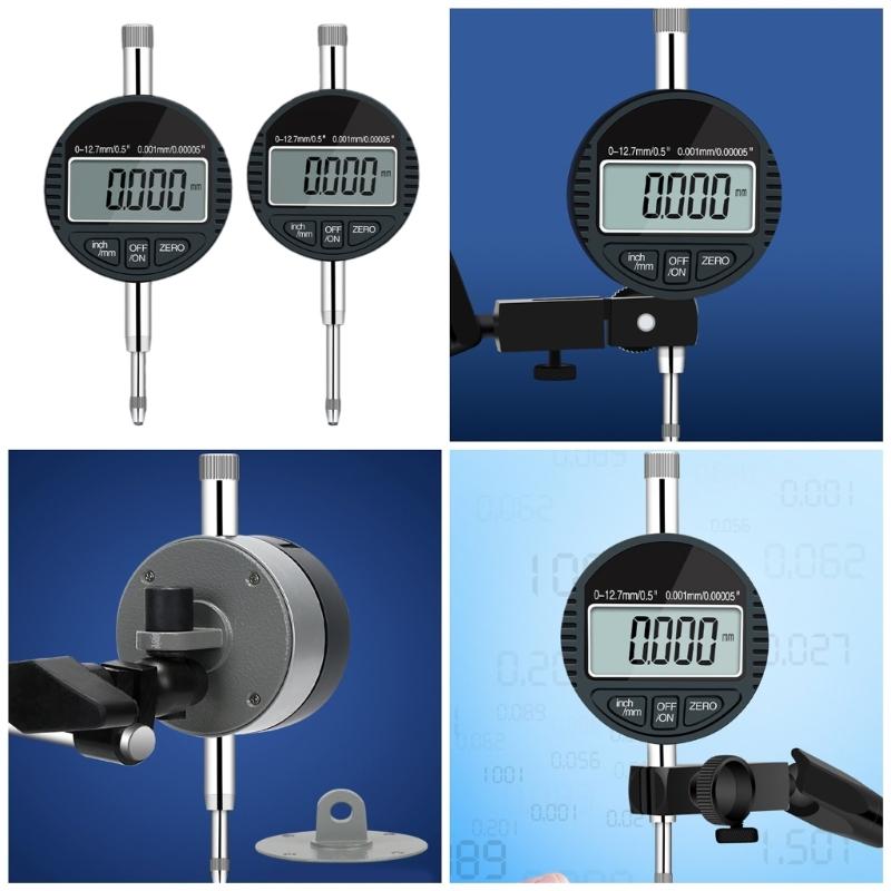 Electronic Digital Dial Indicator 0-12.7/25.4mm Digital ProbeIndicator Dial Test Gauges HighsResolution 0.001mm/0.00005"
