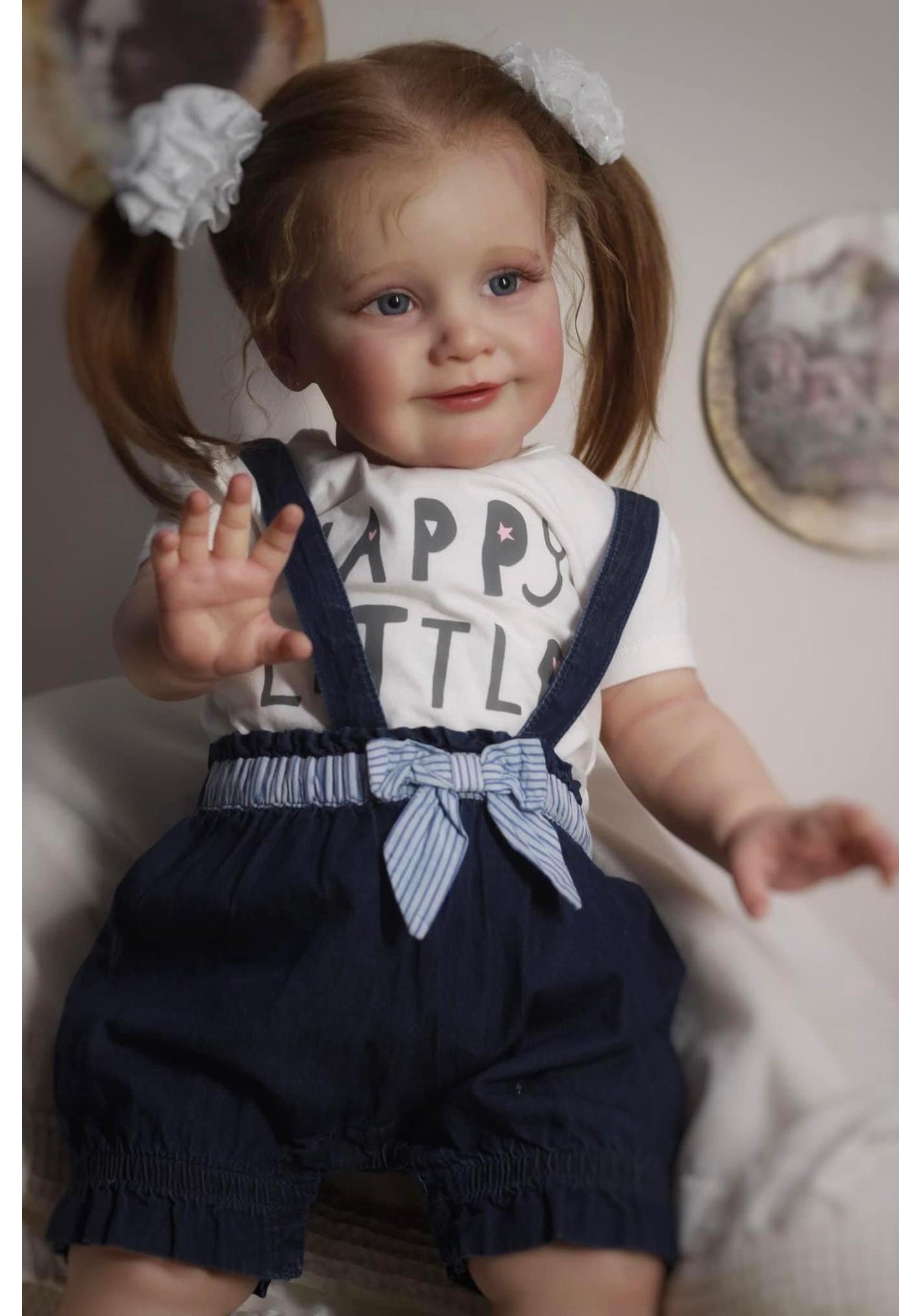 22-Inch Lifelike Reborn Baby Doll Toddler - Zoe 55 cm Cloth Body