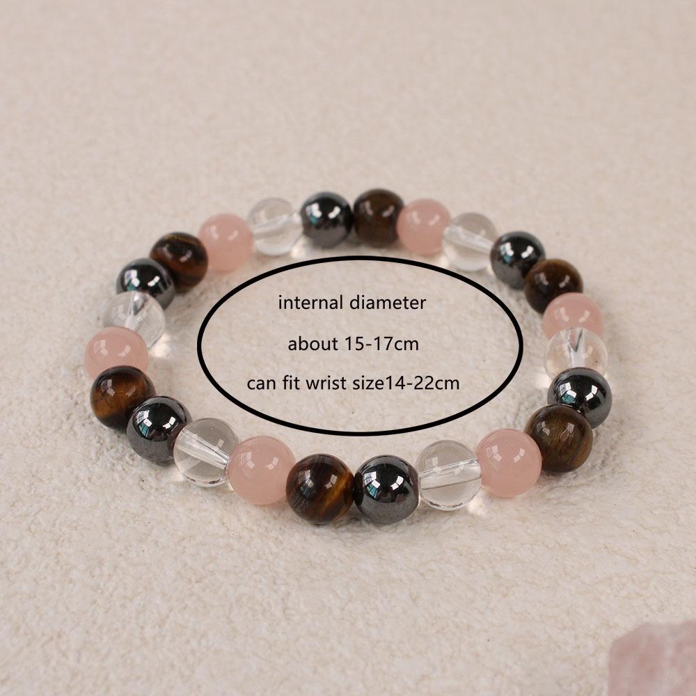 Purple Amethyst Rose Quartz White Howlite Beaded Bracelet Sweet Fashion Jewelry For Women Daily Wear Gift