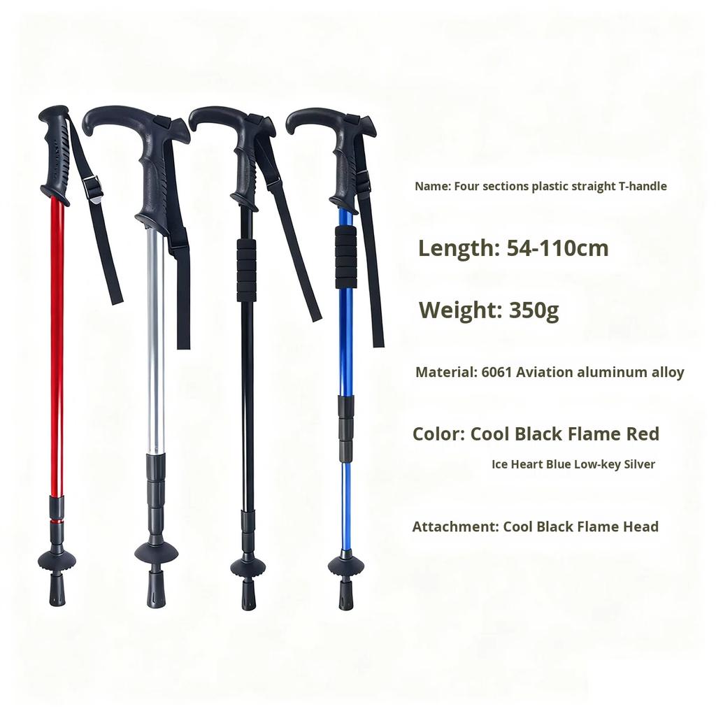 Outdoor Trekking Sticks Telescopic Walking Poles Aluminum Alloy