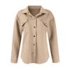 Women's Fashion Casual Solid Color Lapel With Loose Single Multi Button Long Sleeved Jacket