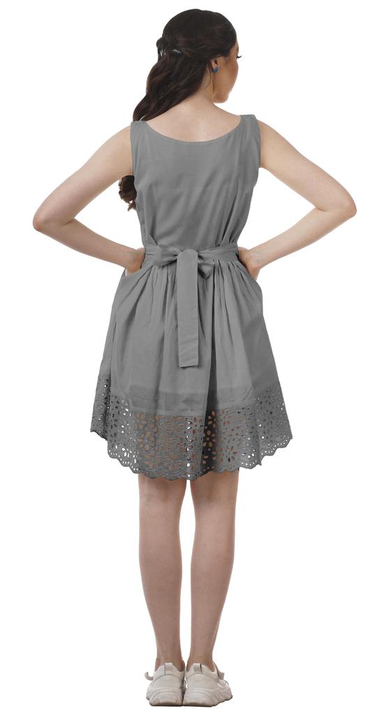 Moomaya Womens Vintage Style Lace Dress Solid Women Casual Summer Mini Dress