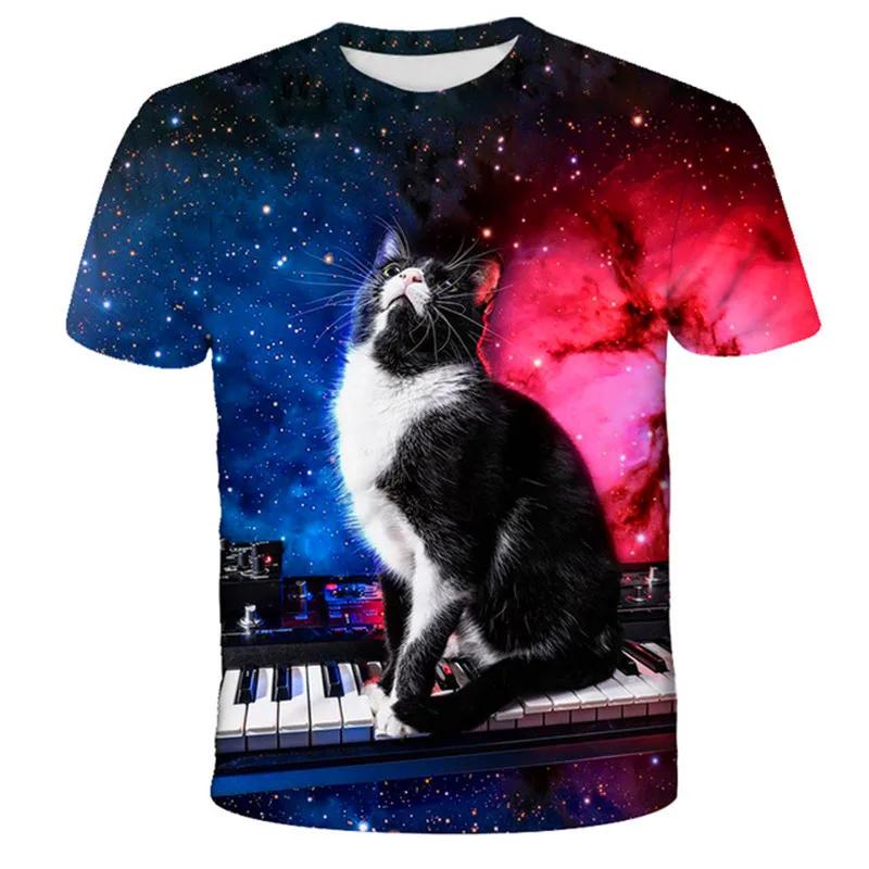 2025 Kawaii Cat 3D Print T Shirt Kids Summer Fashion Casual T-shirt Boy Girl Unisex Children's Clothing Tshirt Girls Clothes Tops