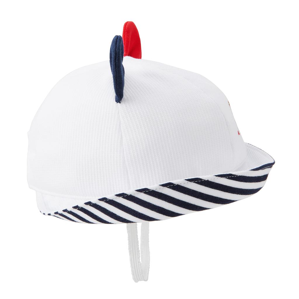 MIKI HOUSE Baby Kapuze Hergestellt in UV Sonnenhut mit Gummizug für Jungen und Babygröße S Weißer Hut, Japan, Schutz, Band, Mädchen, Neugeborene, Baby, Kinder,