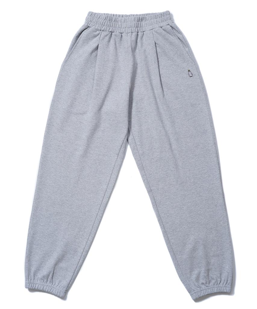 GAKKAI UNIONS Single-Pleat Wide Sweat Jogger Pants Gray