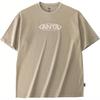 Anta Lifestyle Series Khaki Unisex Loose Short Sleeve T-Shirt with ANTA Logo Print 972428106-6