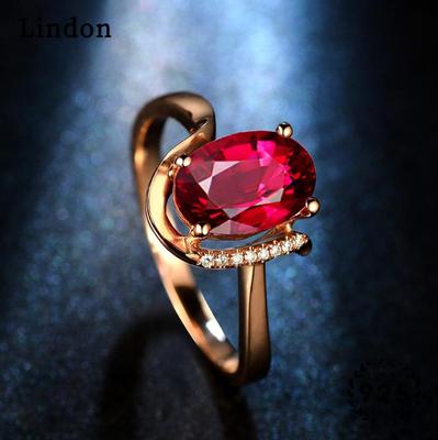 Lindon Classic Copper Alloy Zircon Ring Ladies Jewelry Wedding Promise Party Gift