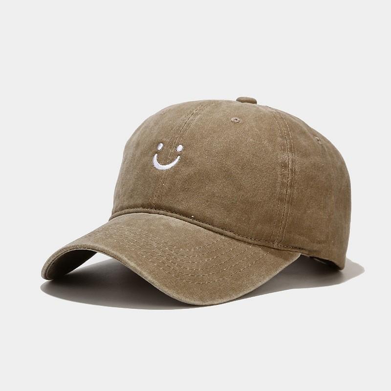 Emoji Face Washable Cotton Baseball Cap With Sun Protection For Casual Men Women