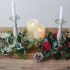 Pine Candle Holder Wreath 28cm Pinecone Wreath Candlestick Wreath  Festival Celebration