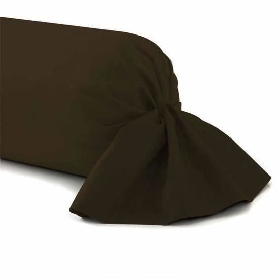 Taie de traversin - HOMEROKK - 45 x 205 cm - 100% Coton - Tissu traité - Couleur Chocolat