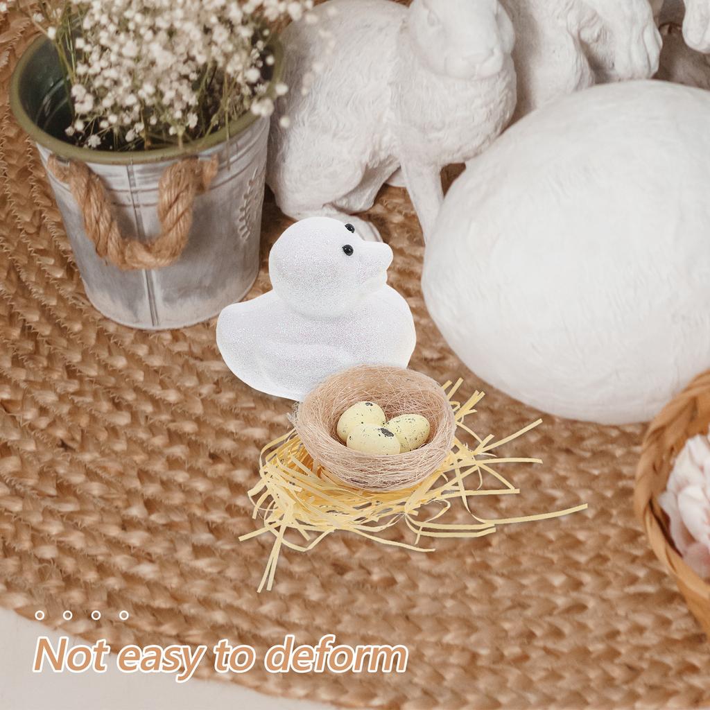 Osterente Dekoration Set Realistische Simulations-Eier Rustikales Vogelnest Frühlingsdekorationen für Baum Tisch Kaminsims DIY Osterdekorationen