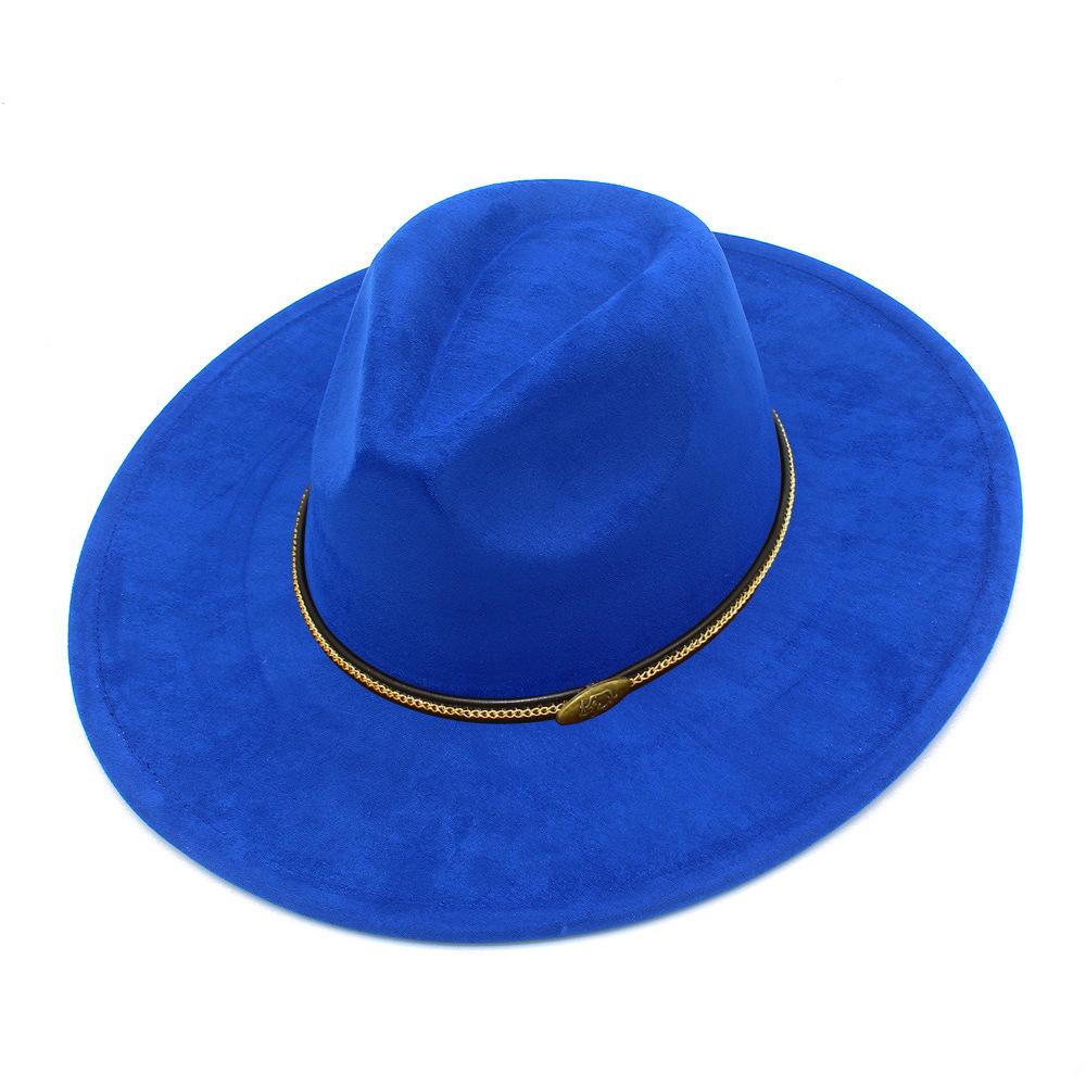 Cappello a cilindro fedora oversize stile europeo e americano uomo e donna semplice ed elegante parasole da esterno cappello jazz cappello da spiaggia per vacanze al mare
