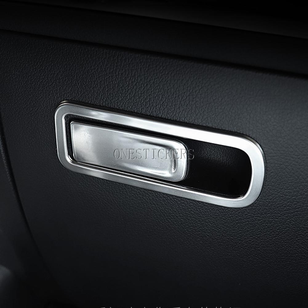 Stainless Steel Car Co-pilot Glove Box Handle Cover Trim For Mercedes Benz A B CLA GLB GLA Class W177 V177 W247 C118 X247 H247