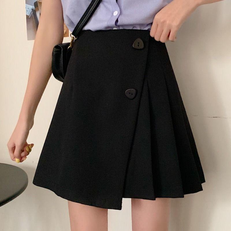 Новое поступление, асимметричная юбка с высокой талией больших размеров для женщин L чёрный