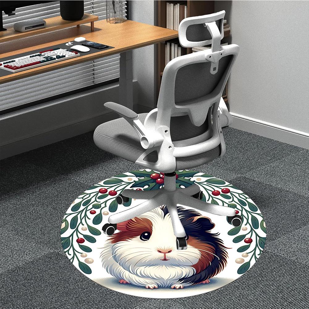 

1pc Guinea Pig Wreath Chair Carpet for Office Machine Washable Rug for Office, Good Gift for Family or Friends yy251225231 80cm by 80cm