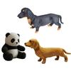 Kids Plush Dachshund Toy Realistic Interactive Panda Plushie Toddlers Boys Girls Educational Simulation Animal Doll Holiday Birthday Gift