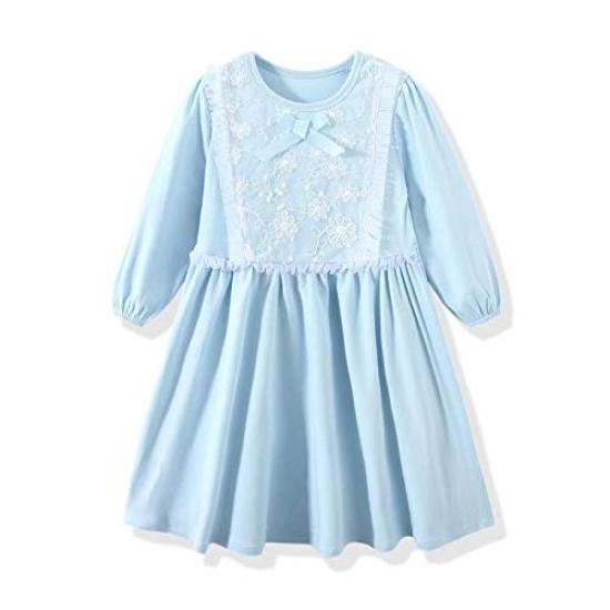 FairyMary Junior for Princess Long Sleeve Birthday Gift for Perfect for Overnight Sizes and 160 Pajamas/Nightgown Kids, Pajamas, Spring/Summer, Dress,