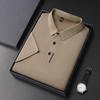 Men's Summer Ice Silk Short Sleeve Lapel T-Shirt - Versatile, Trendy, Cool, and Casual.