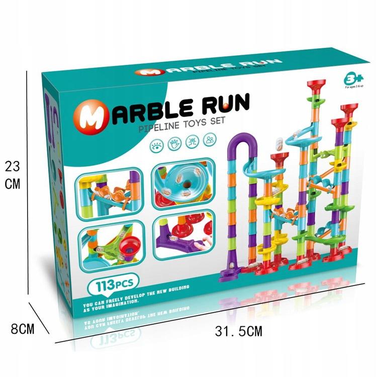 Ball Track Ball Run Slide Launcher for Balls Construction Blocks 113 Pcs