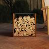 VidaXL Étagère à bois 40x40x40 cm acier résistant aux intempéries 864248