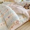 100 pure cotton four-piece set, new cotton quilt cover, bed sheet, bed hat, student dormitory single bed three-piece set 1