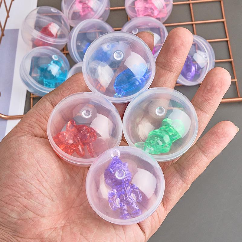 50mm Transparent Crystal Gashapon Ball for Toy Machines, Gift Balls, Amusement Machines, and Easter Egg Prizes.