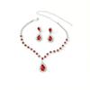 Luxury Bridal Teardrop Crystal Necklace & Earring Set - Elegant Women's Evening Jewelry