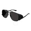 Saint Laurent Black Pilot Men S SunglaSSeS Sl 653 Leon Leather Spoiler 002 59