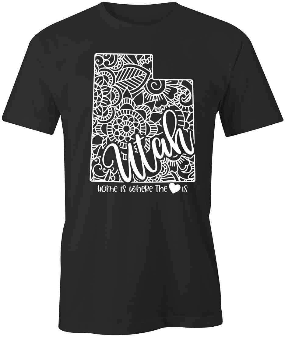 Home Is Utah TShirt Tee Printed Graphic T-Shirt Gift CLOTHING STATE S1BSA839 XXXL