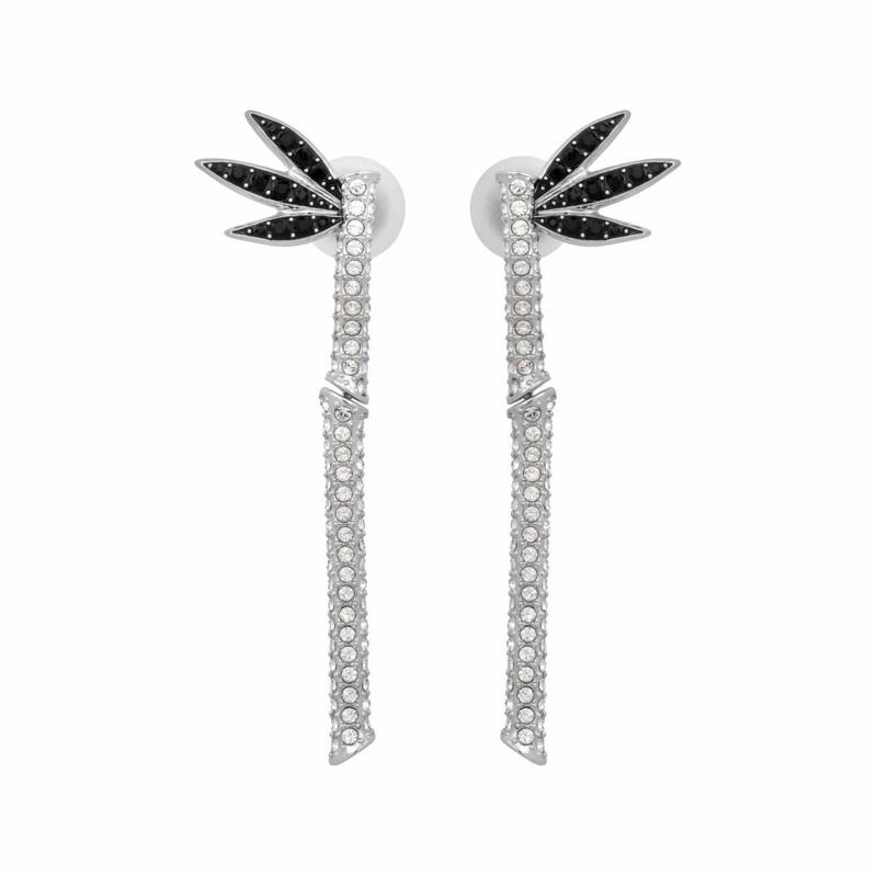 Swarovski Original design rhodium plated crystal earrings women s silver 5409680