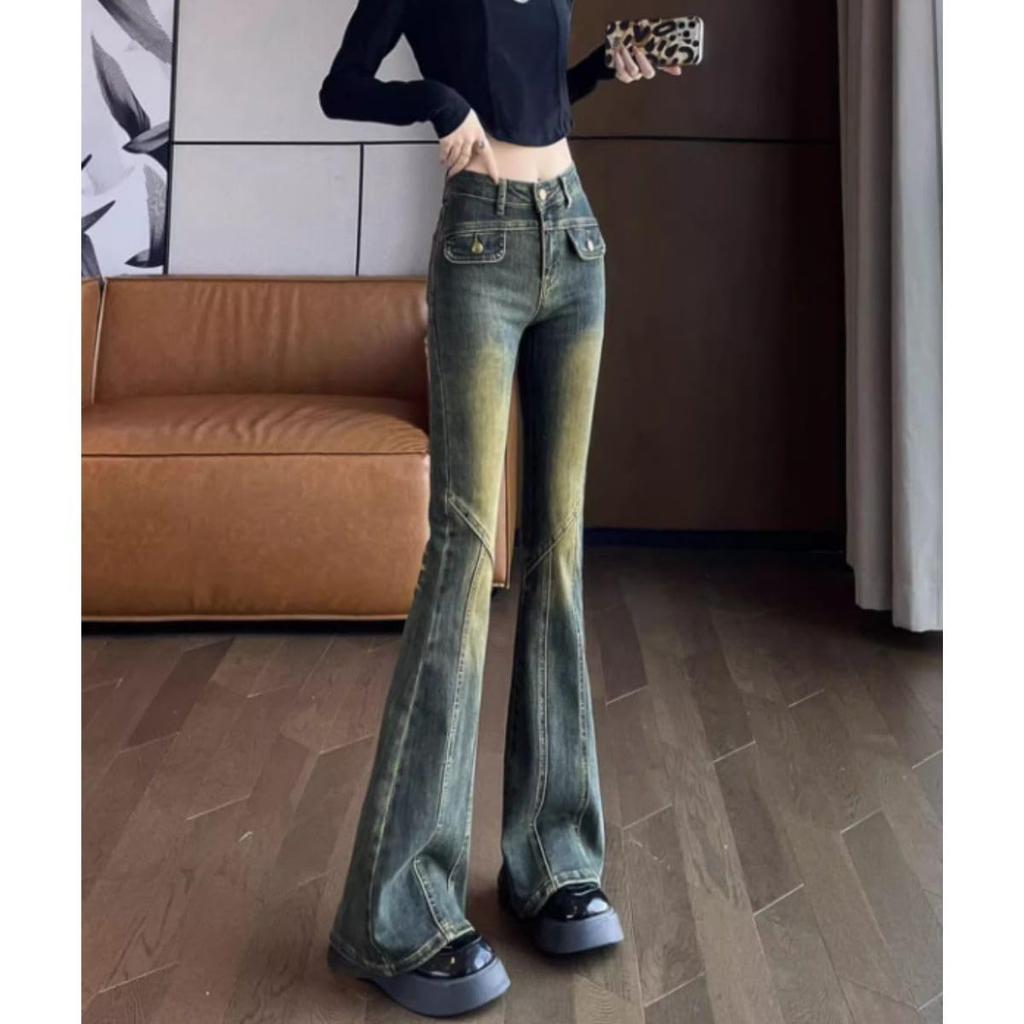 Belle Cie Bootcut Denim Long Legs Women's Pants, (ST/No. 27863) (L)